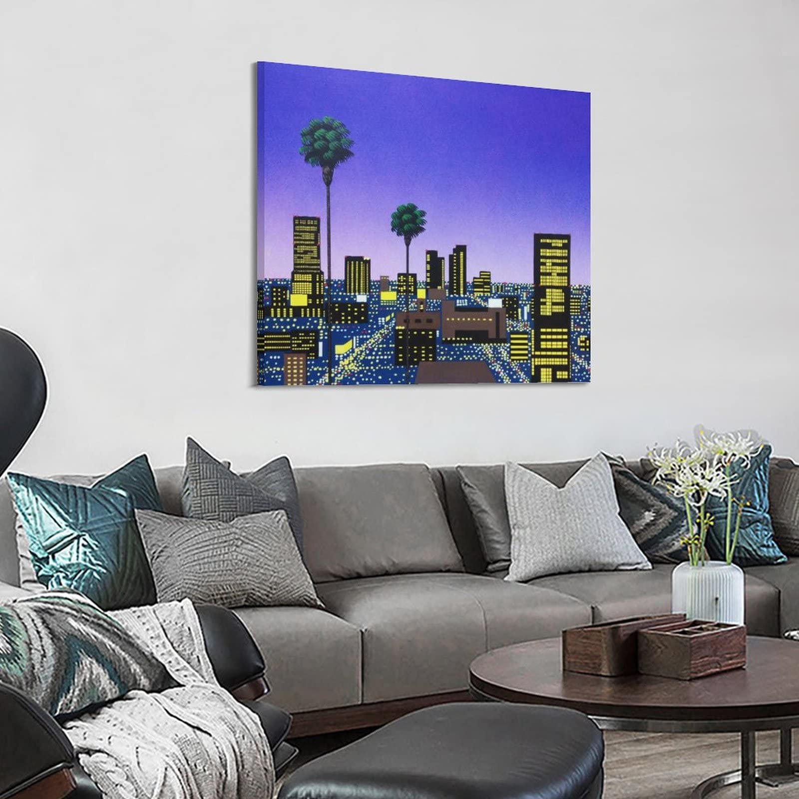 Amazon.co.jp: Hiroshi Nagai永井博画家の作品（都会の夜景 No.7